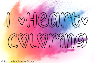 I Heart Coloring Font: A Playful Typeface for Small Business Branding