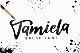 Tamiela: A Handmade Brush Font for Bold, Romantic Branding