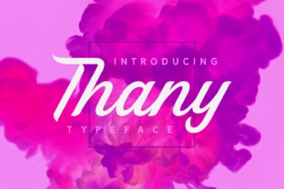 Thany Font: A Painterly Headline Typeface for Handmade Products and Craft Designs